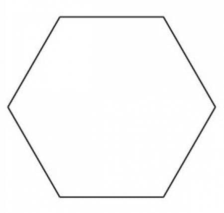 1/2in Hexagon Template
