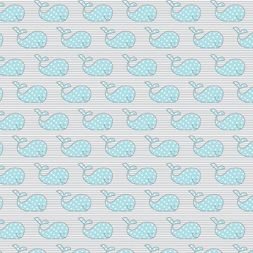 Adorable Whale Teal/Grey