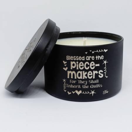 Candle Orange "Blessed are the Piecemakers"