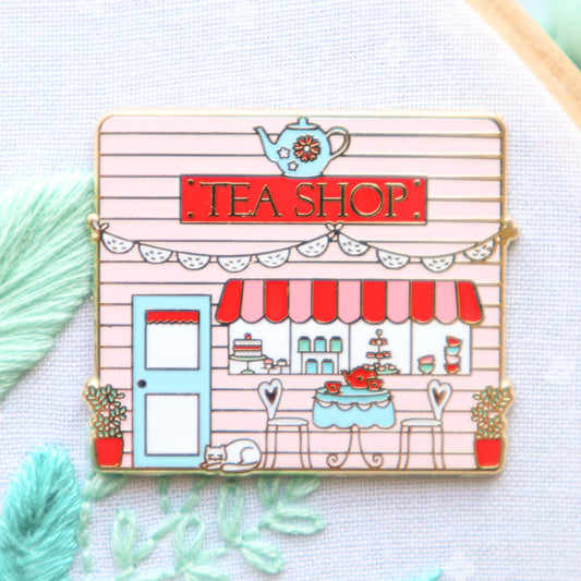 Tea Shop Enamel Charm