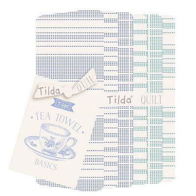 Tilda Tea Towel Fat Quarter Bundle Teal