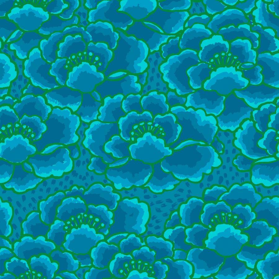 Tonal Floral - Turquoise - 108"