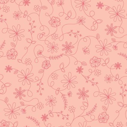 Vintage Flora - Swirl - Pink