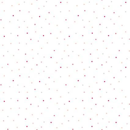 Vintage Flora - Tiny Dots -  White/Pink/Multi